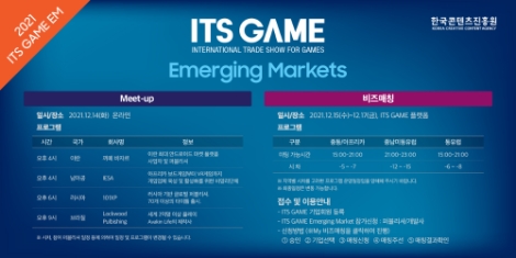 콘진원, 국내 게임개발사 해외 진출 위한 '잇츠게임 이머징 마켓' 온라인 개최