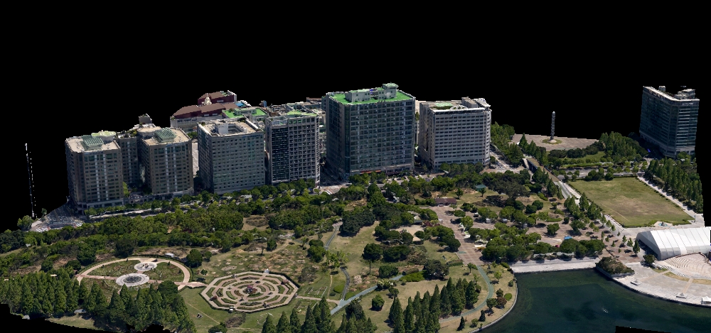 3d로 촬영된 일산호수공원 전경