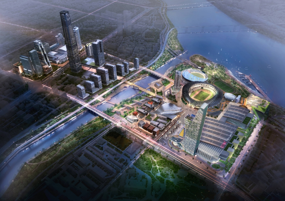 롯데건설이 포함된 무역협회 컨소시엄이 제안한 ‘잠실 마이스 복합공간 조성사업’ 조감도