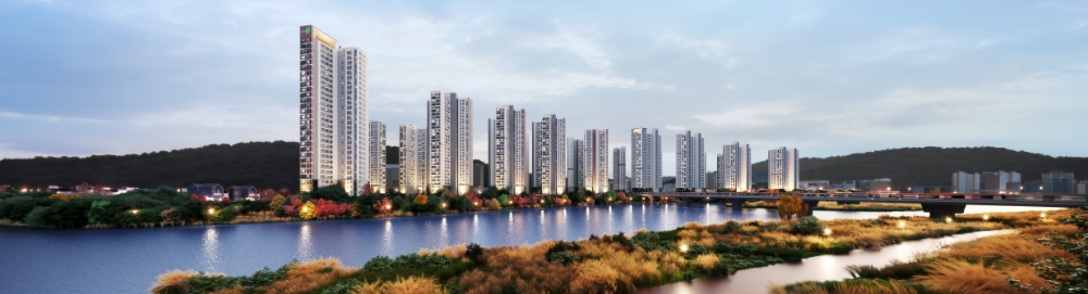 울산 뉴시티 에일린의 뜰 투시도.