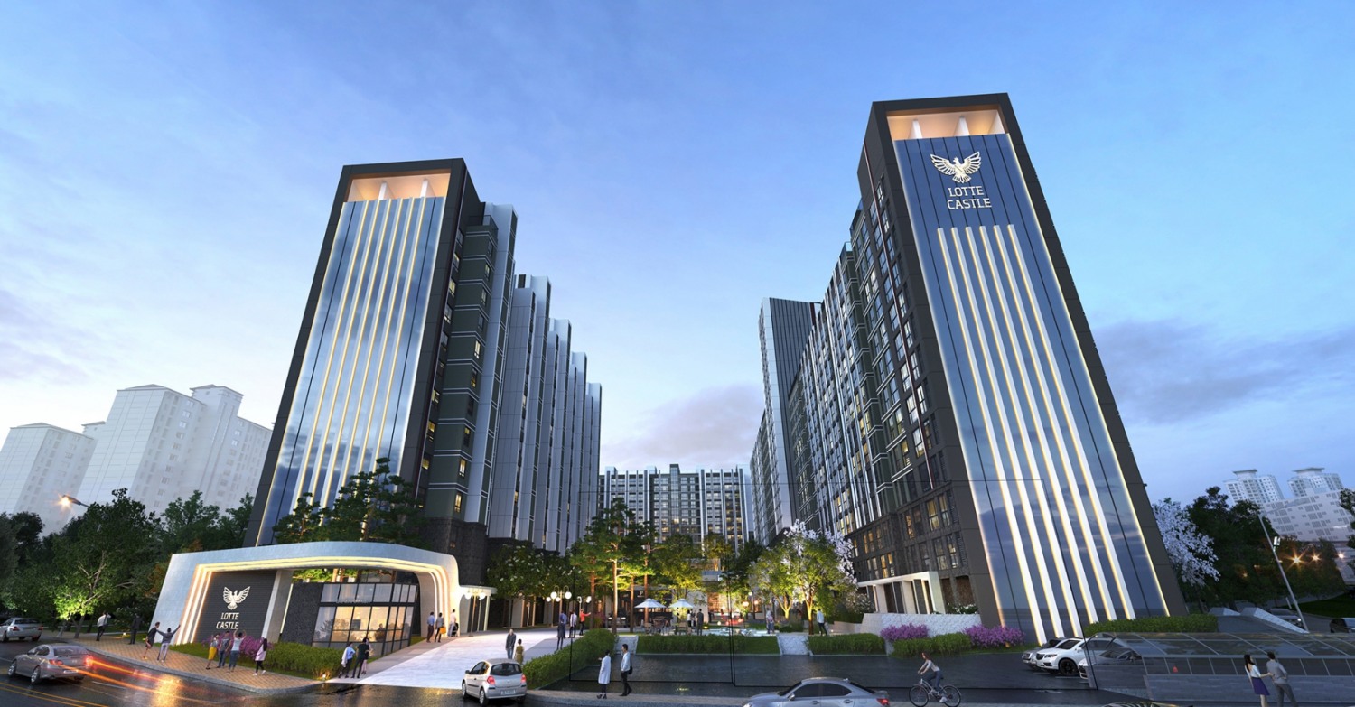 수원 권선 삼천리2차 리모델링 투시도.(사진=롯데건설)