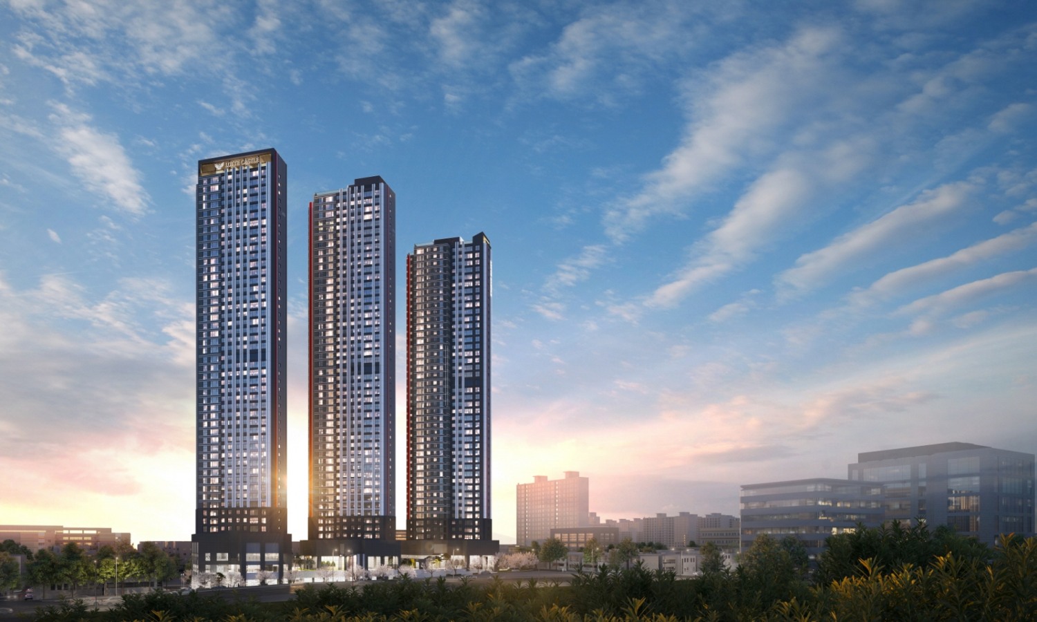 달서 롯데캐슬 센트럴스카이 투시도.(사진=롯데건설)