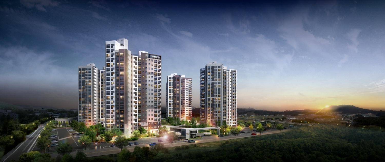 진천 금호어울림 센트럴파크 투시도.(사진=금호건설)