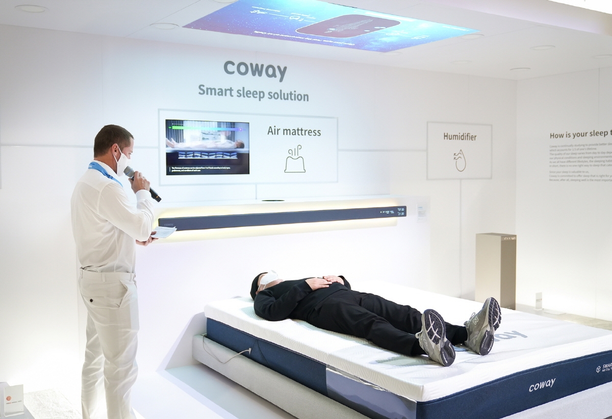 코웨이 스마트케어 에어매트리스 '2022 CES'서 전세계 주목 받아