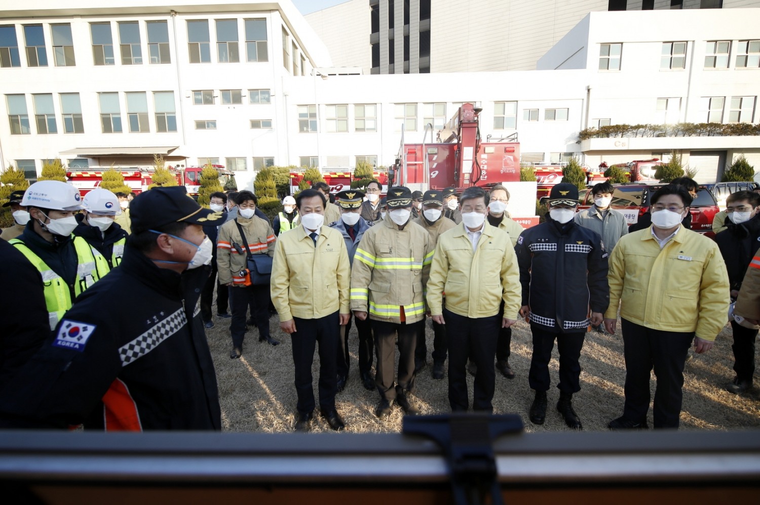 장현국 경기도의회 의장은 6일 평택시 청북읍 소재 냉동창고 신축 공사장 화재 현장을 긴급 방문했다.