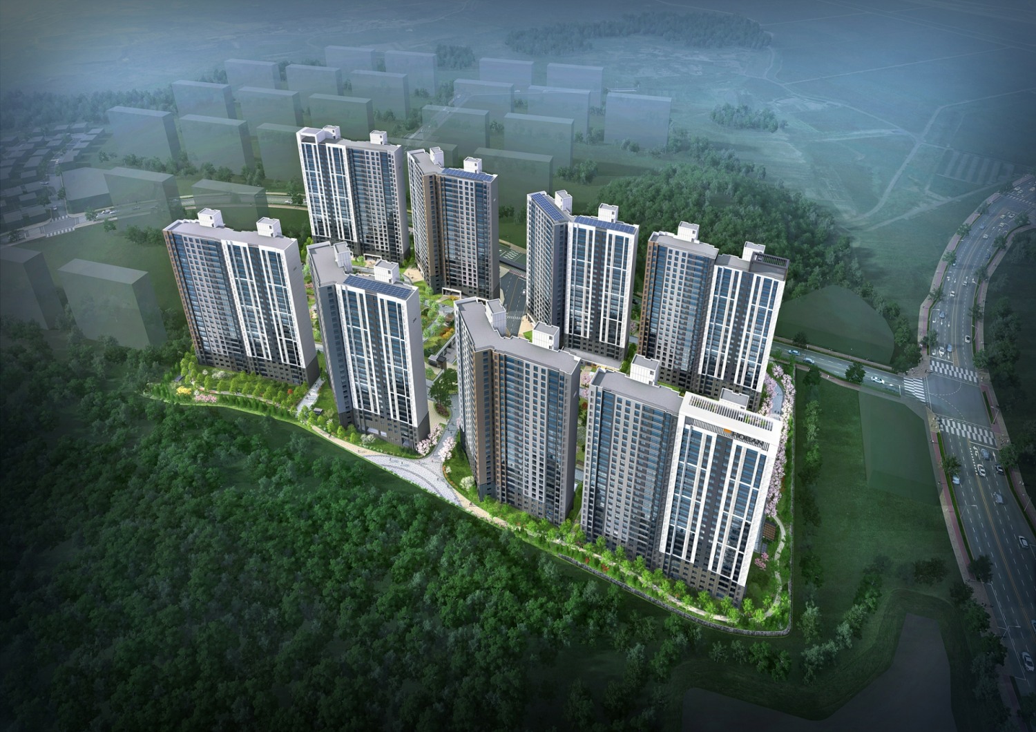 호반써밋 화성 비봉지구 B-2블록 조감도.(사진=호반건설)