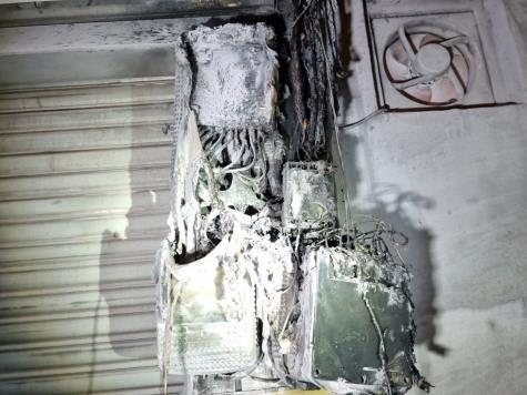 소화기로 초기 화재 자체 진화.(사진제공=진주소방서)