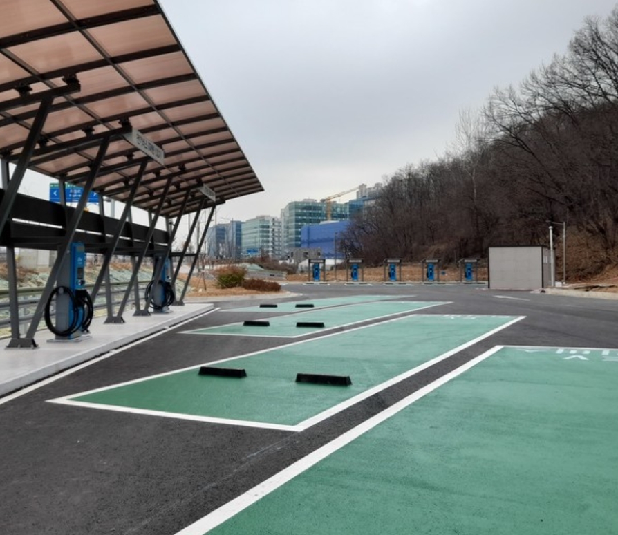 부천시 옥길동 536번지 일원에 조성되는 전기차 충전소 전경. (사진제=부천시)