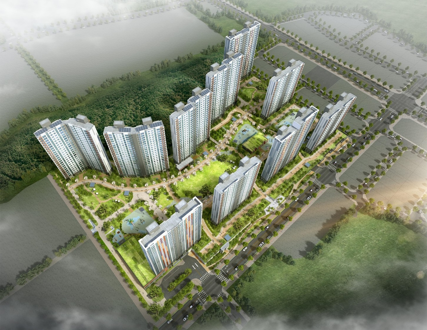 화성비봉 예미지 센트럴에듀 조감도