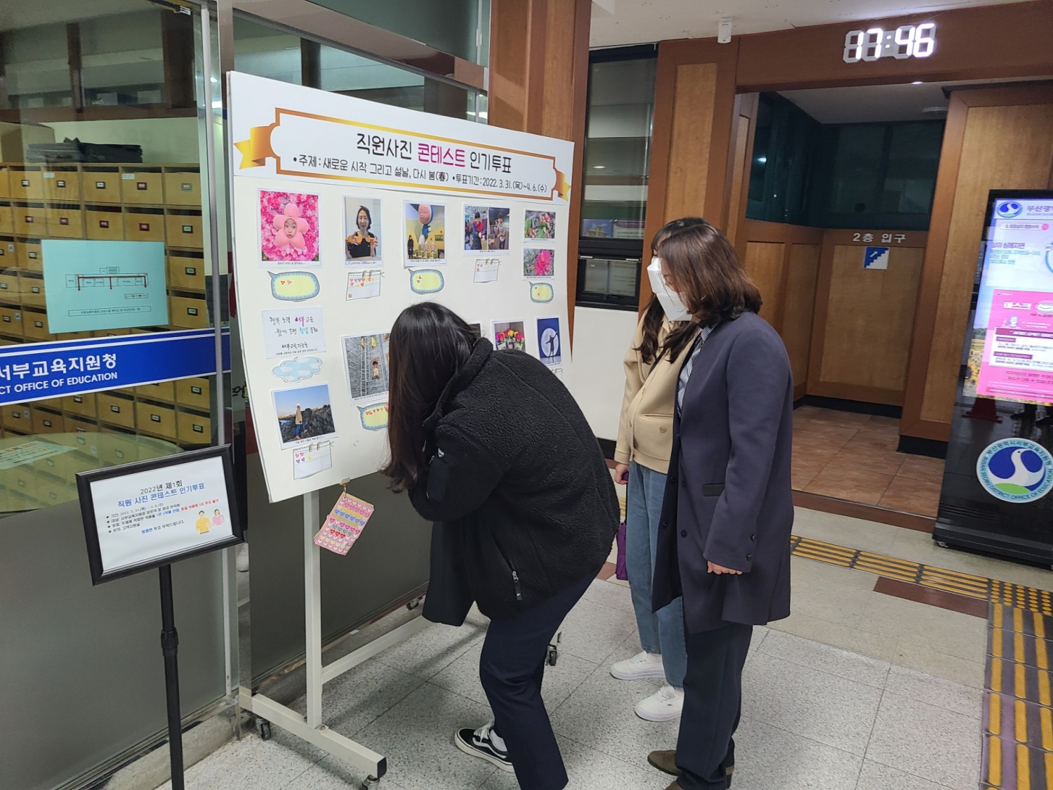 직원사진 인기투표 모습.(제공=부산교육청)