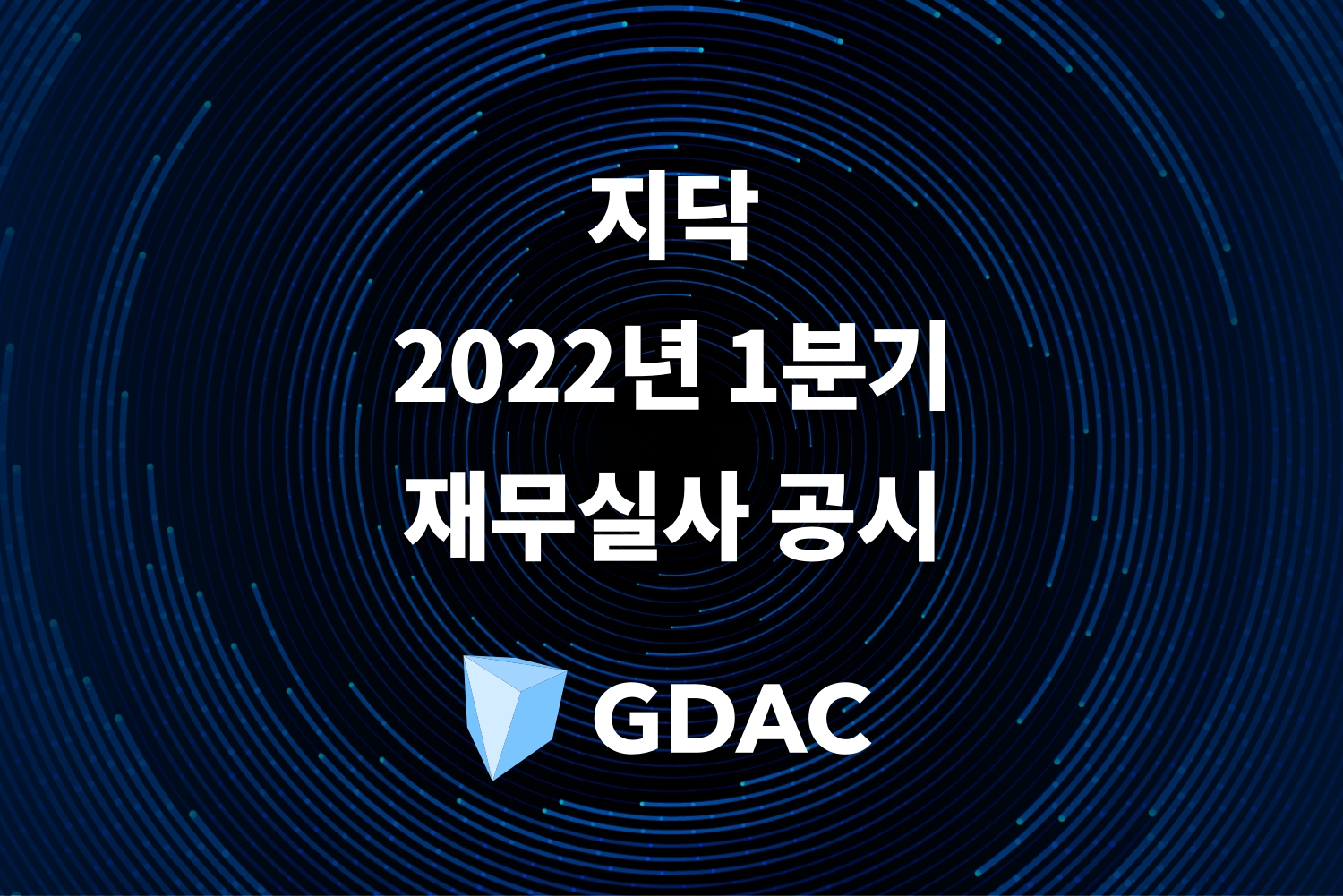 가상자산거래소 지닥, 2022년 1분기 재무실사 공시, 회계감사 적정등급 획득