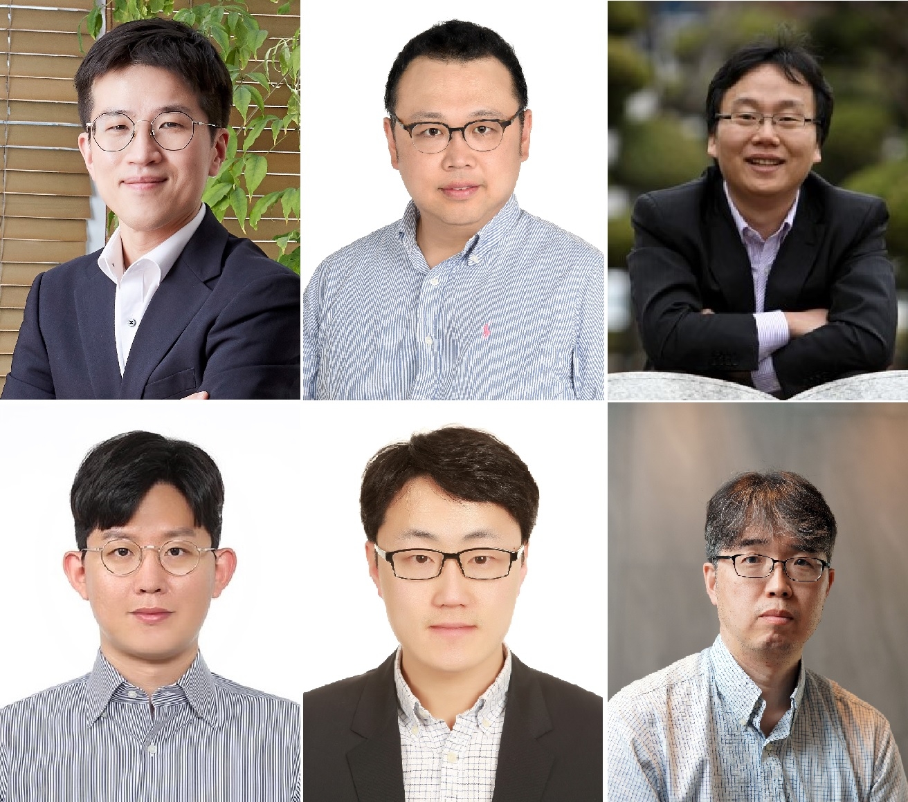 삼성미래기술육성사업 2022년 상반기 지원 과제에 선정된 주요 교수들. 왼쪽위부터 시계방향으로 강찬희(서울대), 권영진(KAIST), 김대현(경북대), 김준성(포스텍), 양용수(KAIST), 최영재(GIST) 교수. 사진=삼성전자