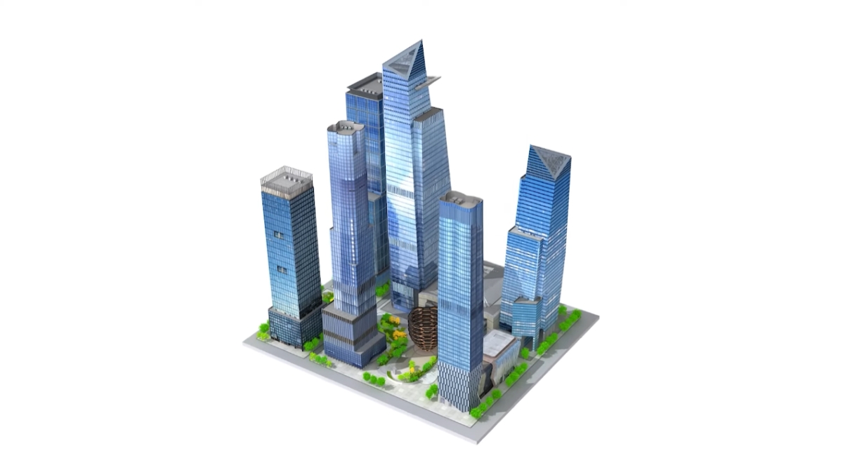 메타버스2 랜드마크 건물 허드슨 야드 모델링 이미지. 사진=더퓨처컴퍼니