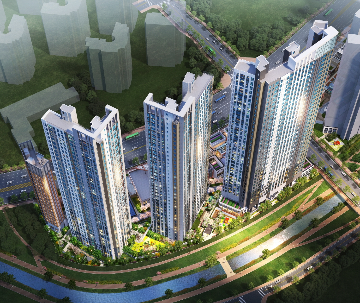 검단역 금강펜테리움 더 시글로 2차 조감도