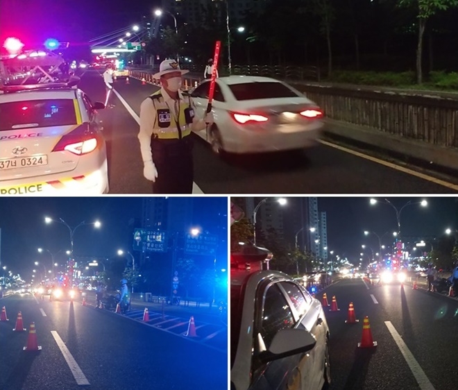 음주단속 현장.(사진제공=대구경찰청)