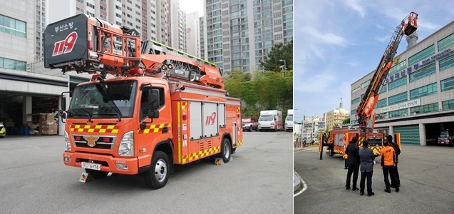 소형사디리차.(제공=부산소방재난본부)