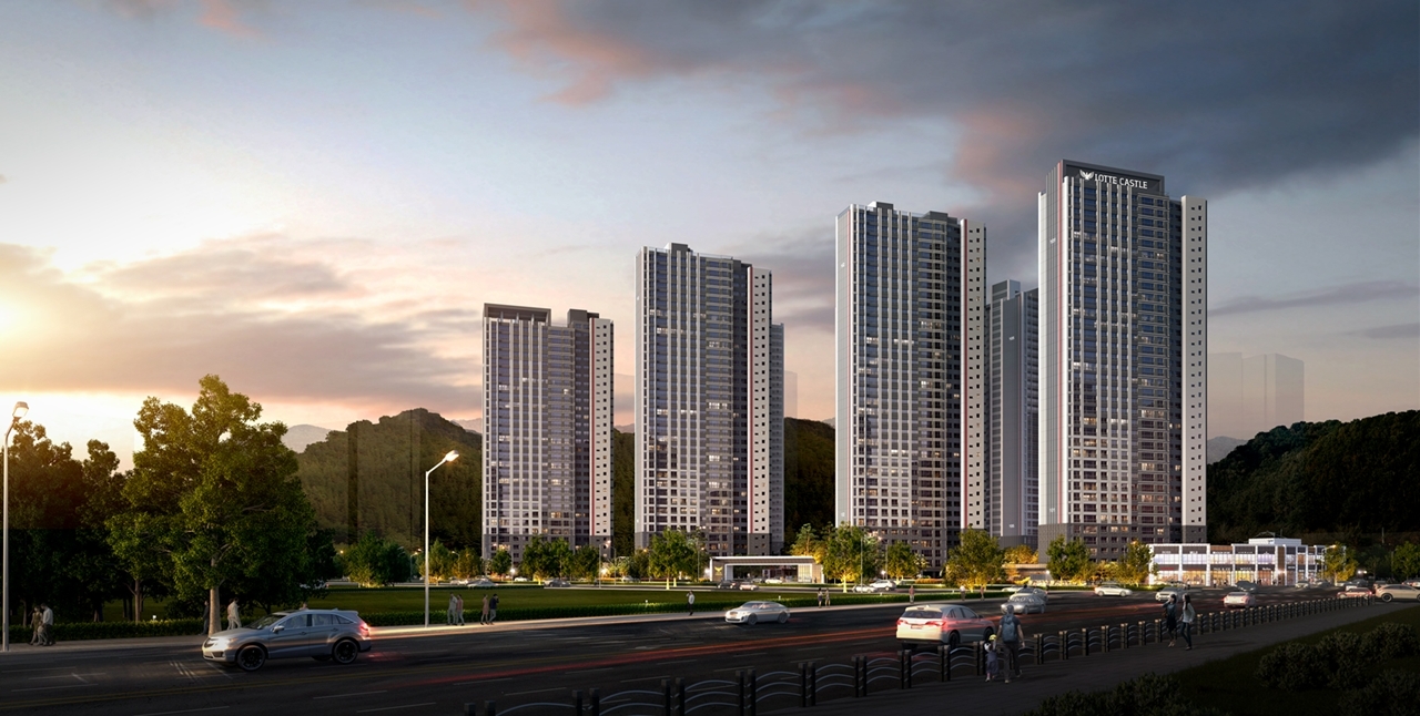 창원 롯데캐슬 어반포레 투시도.