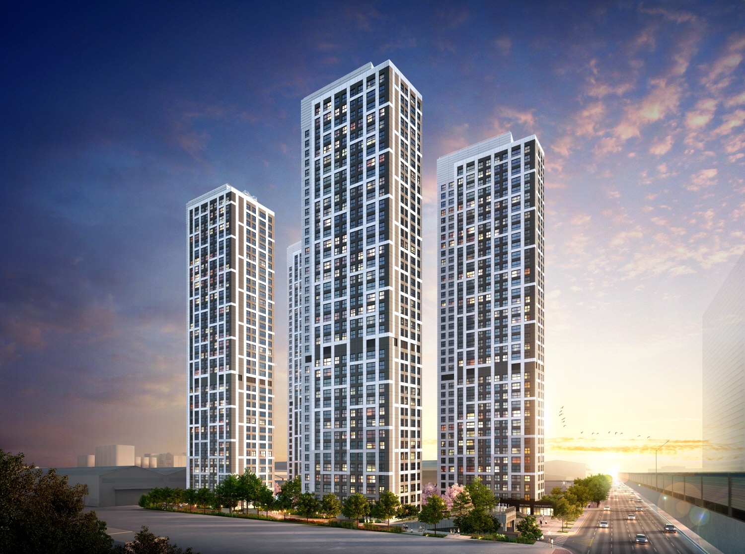 e편한세상 시티 항동 마리나 투시도.