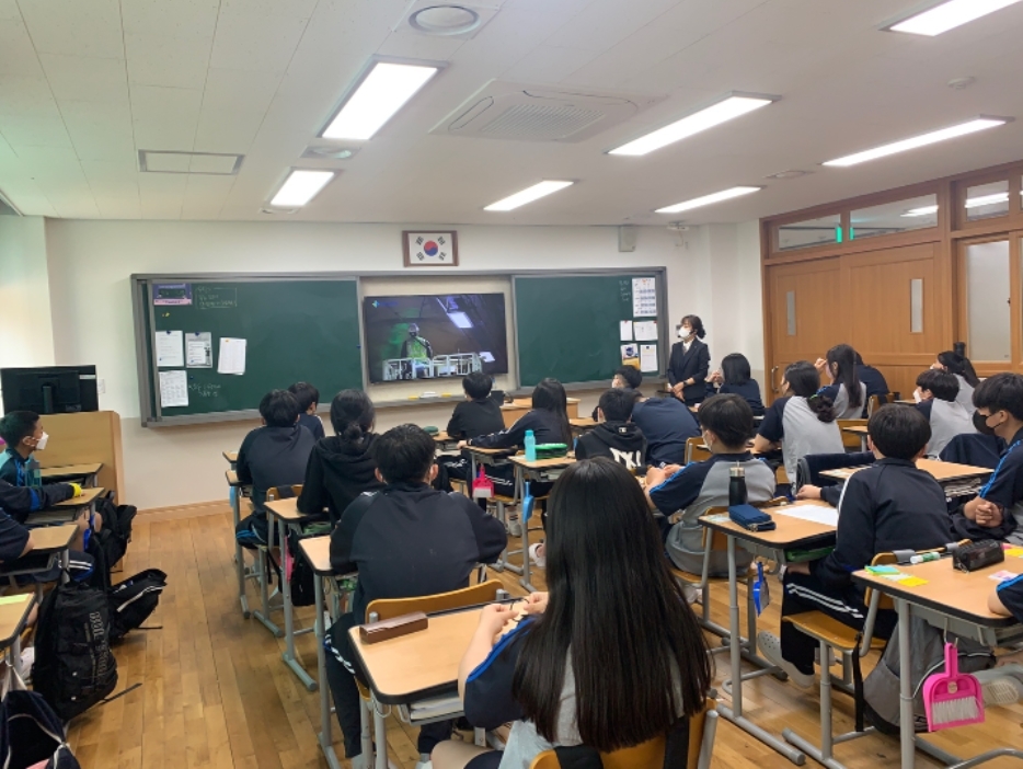 국토안전관리원, 찾아가는 청소년 안전교육 실시 모습.(사진=국토안전관리원)