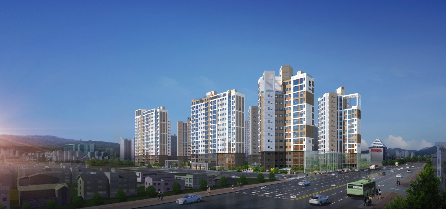 '초혁신도시 유보라 마크브릿지' 투시도.(사진=반도건설)