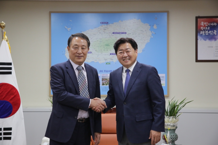 오영훈 당선인, 첫 공공기관 방문으로 JDC 방문