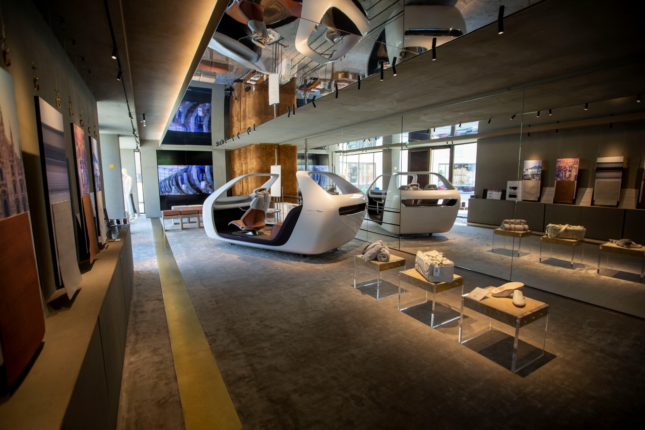 2022 밀라노 디자인 위크 현대트랜시스 전시장 전경.(사진=현대트랜시스)