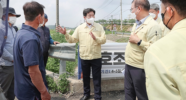 가뭄 극복, 함께한다’임병택 시흥시장, 가뭄 현장 긴급 점검 시행