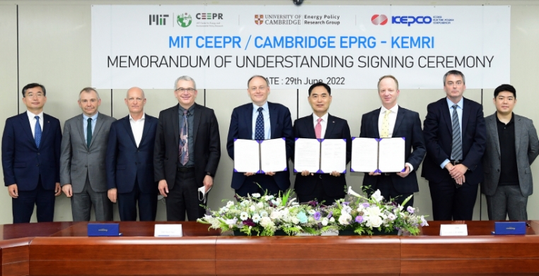 한전, 美 MIT-英 캠브리지와 에너지정책 연구협력 MOU 체결