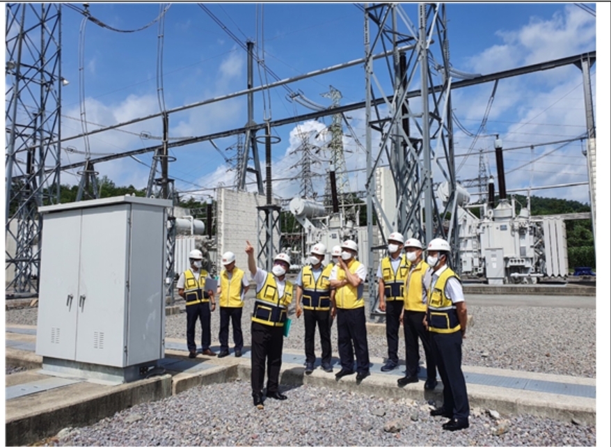 전력거래소 이사장, 여름철 수급대비 전력설비 현장방문 모습. (사진=전력거래소)