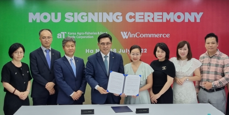 aT, 베트남 최대 유통기업과 '국산 농수산식품 수출확대 및 저탄소 식생활 확산' 업무협약 체결