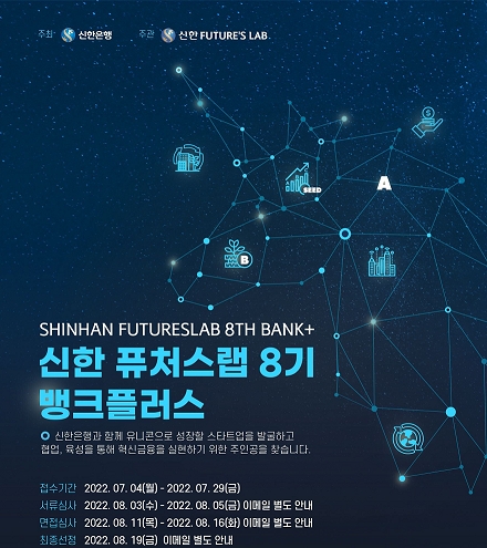 신한은행, ‘신한 퓨처스랩 8기 뱅크플러스’ 모집