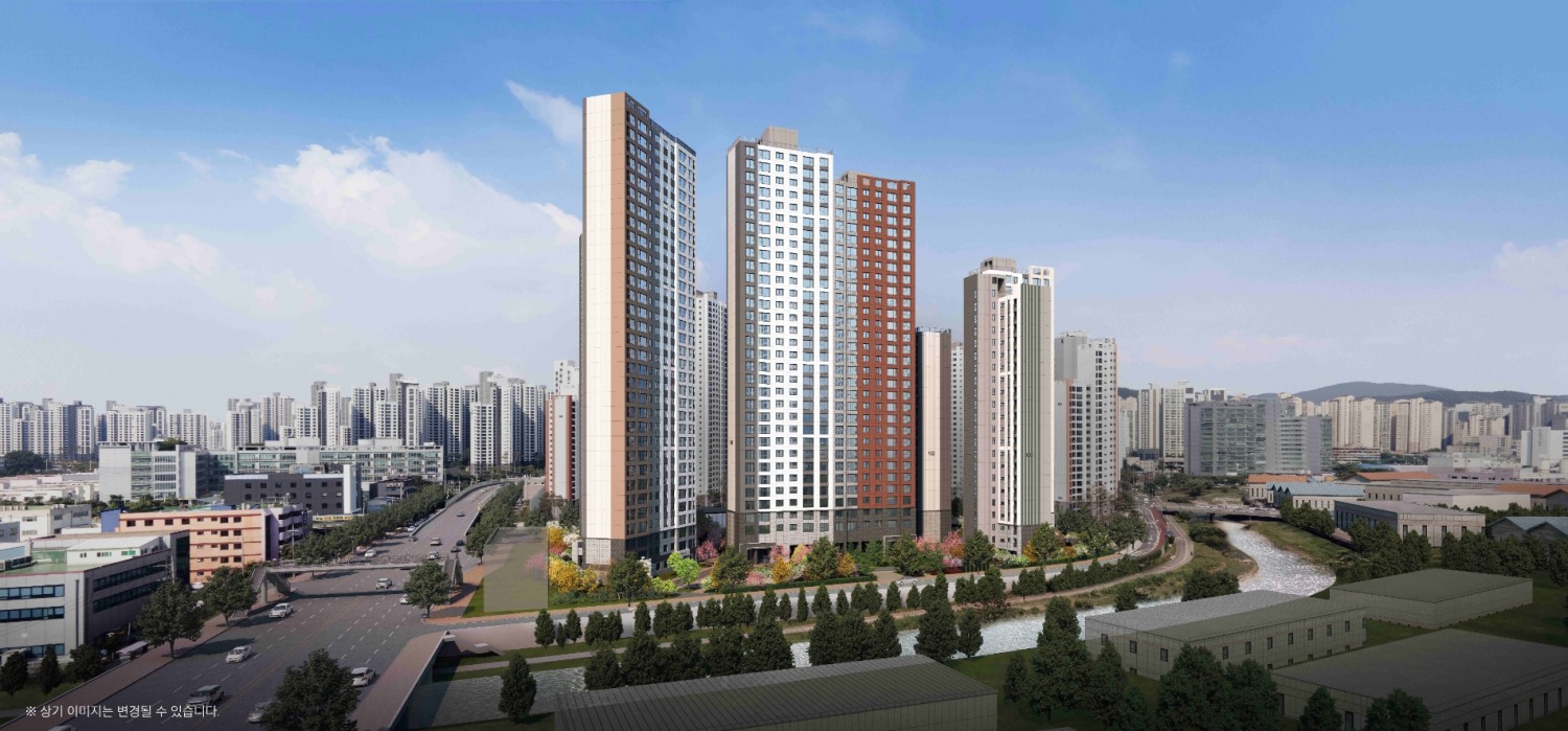 평촌 두산위브 더 프라임 주경투시도