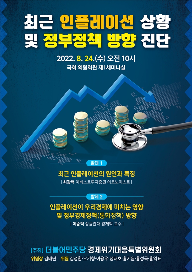 민주당, ‘최근 인플레이션 상황 및 정부경제정책 방향진단’ 토론회 개최