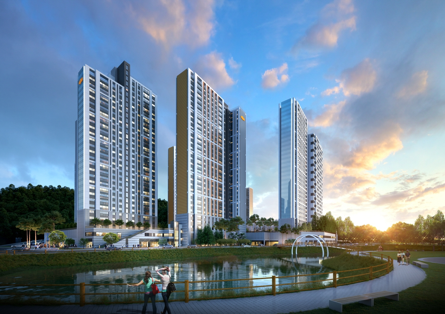 e편한세상 주촌 더프리미어 투시도