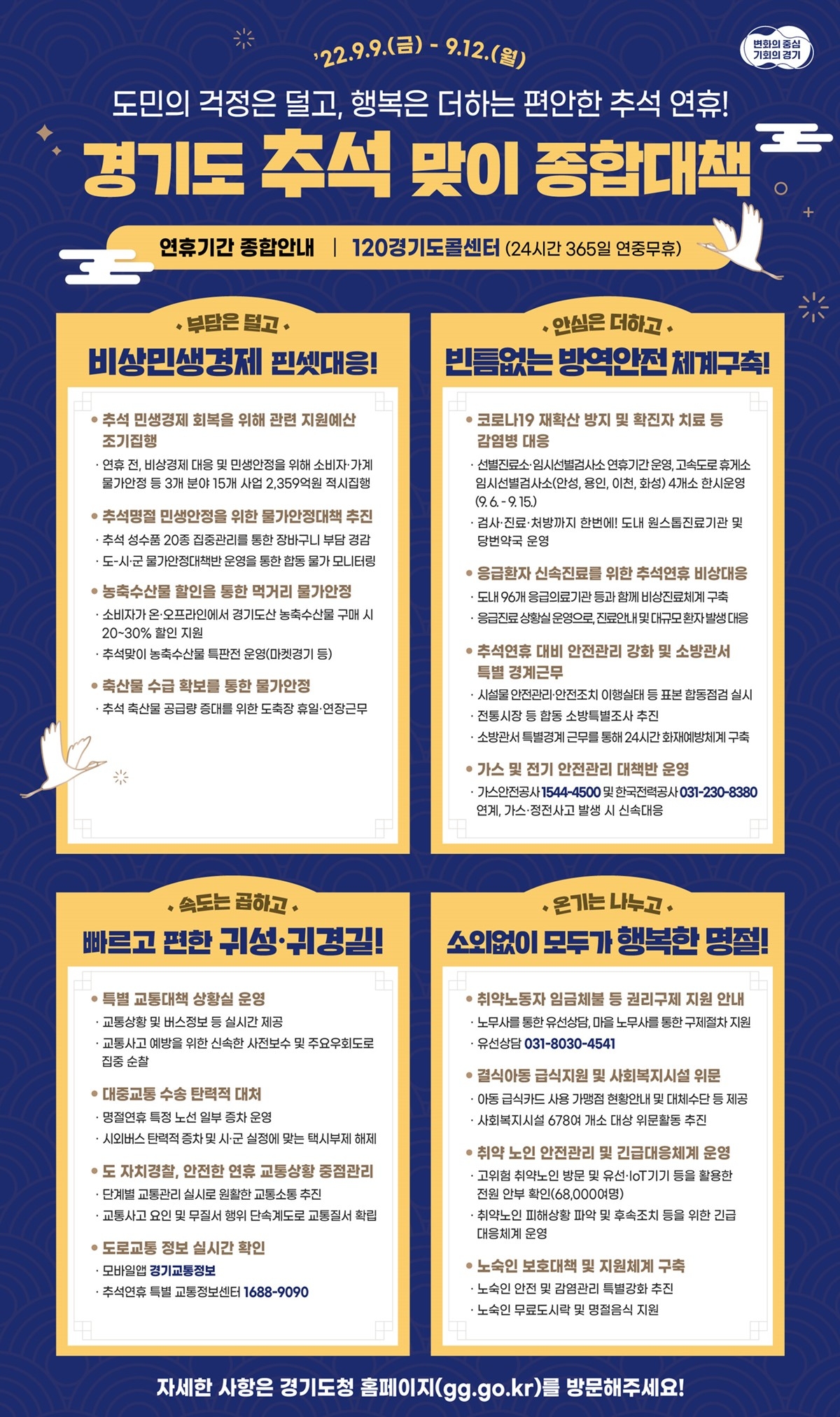 추석연휴 종합대책 인포그래픽