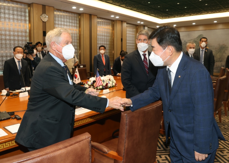 김진표 의장, 美 연방 하원의원 대표단 접견