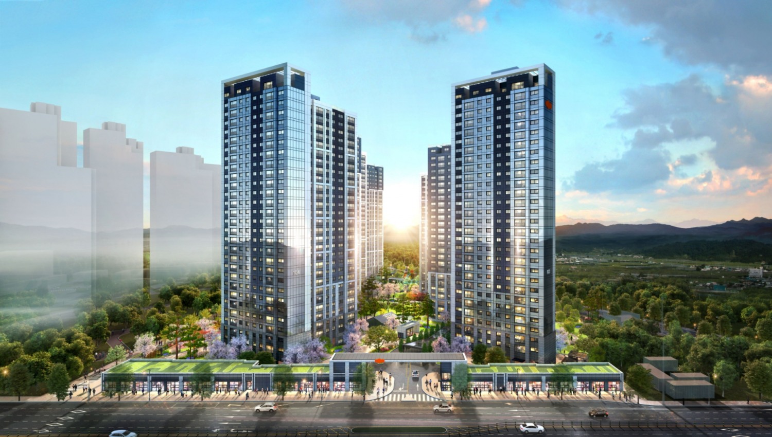 e편한세상 군산 디오션루체 투시도.(사진=DL이앤씨)