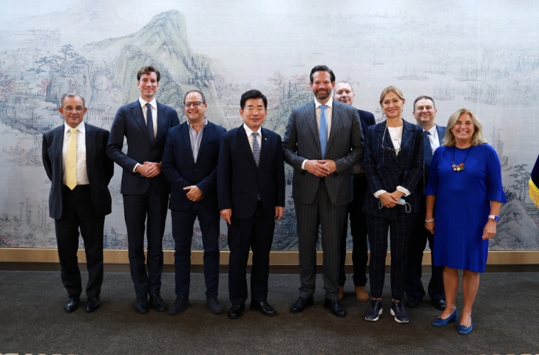 김진표 의장, 유럽의회 한반도관계대표단 접견