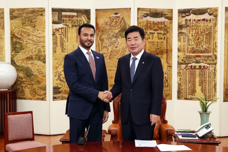 김진표 의장, 알-누아이미 주한UAE대사 접견