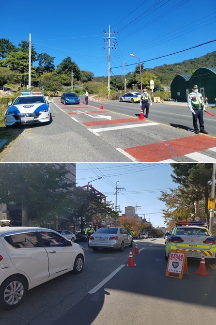 낮시간대 음주단속 모습.(사진제공=경남경찰청)