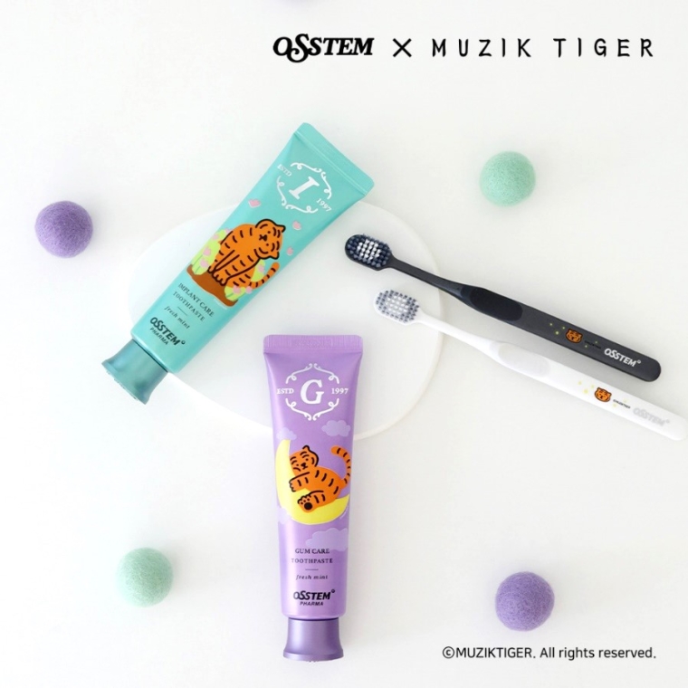오스템파마X무직타이거, ‘뚱랑이’ 신제품 치약 출시