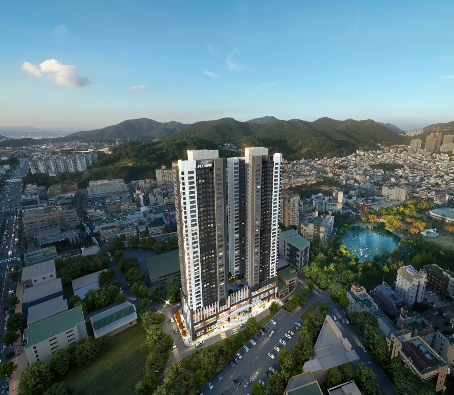 여수 학동 쌍용 더 플래티넘 여수35 조감도.(사진=쌍용건설)