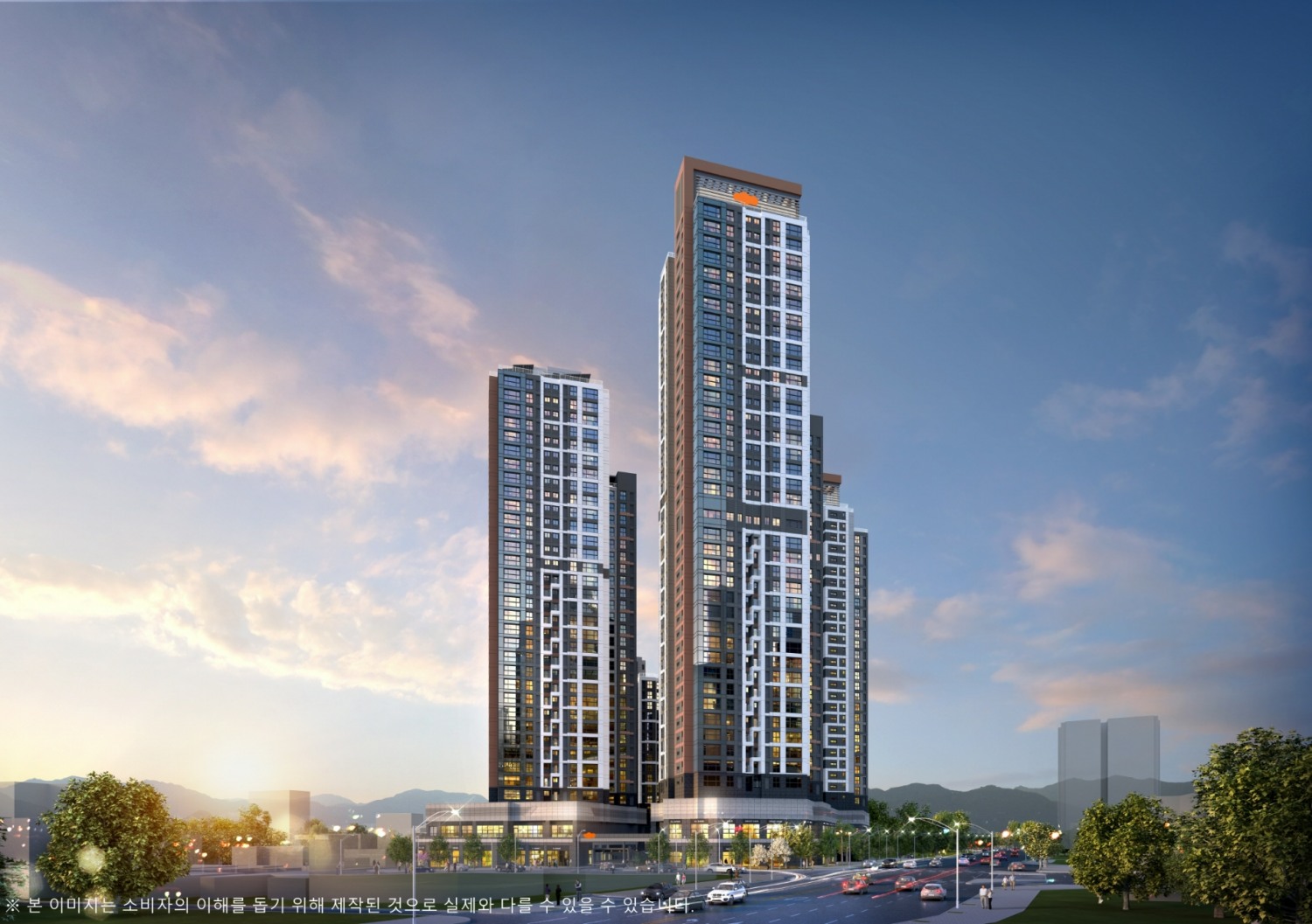 e편한세상 대전역 센텀비스타 투시도.(사진=DL건설)