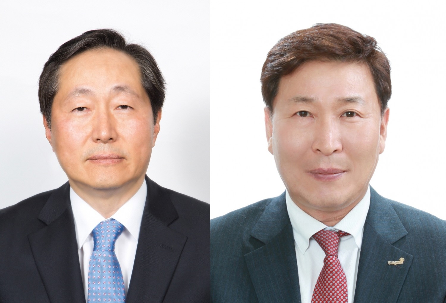 좌)이명우 동원산업 사업지주부문 부회장 우) 김성용 동원F&B 대표이사 사장
