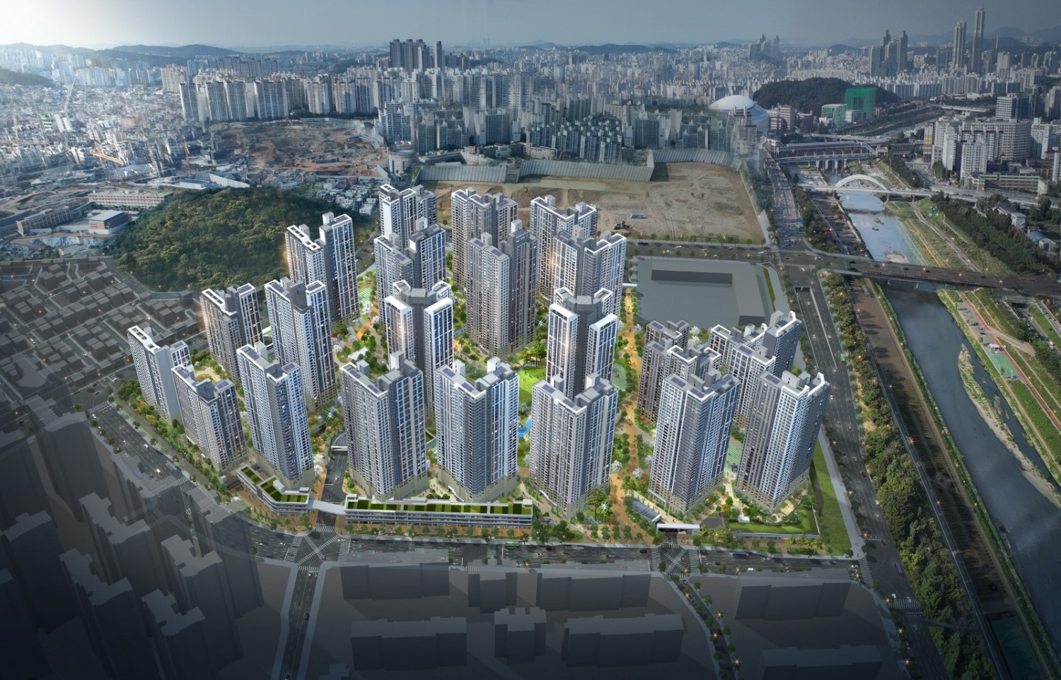 철산자이 더 헤리티지 조감도.(사진=GS건설)