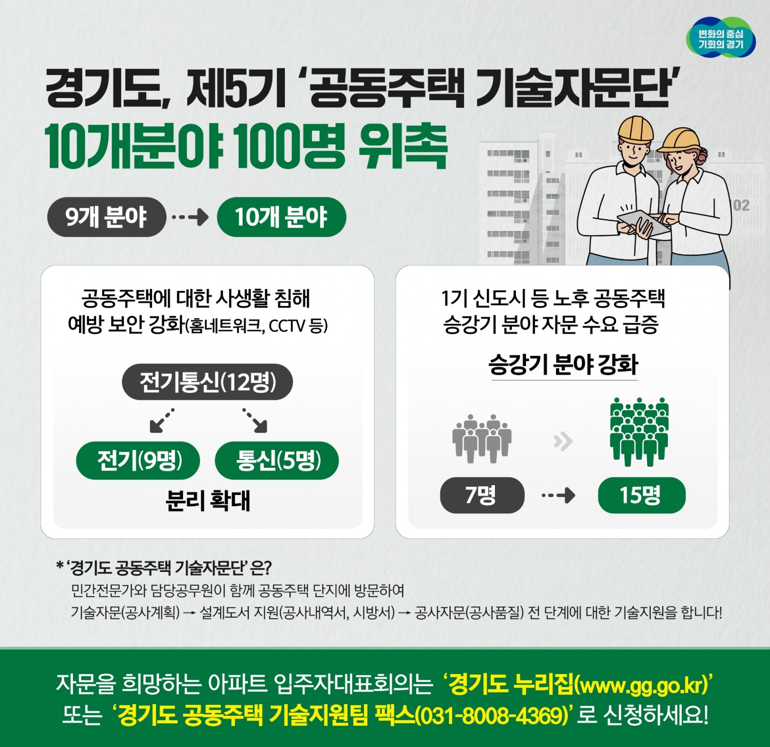경기도 공동주택 기술자문단 안내 배너