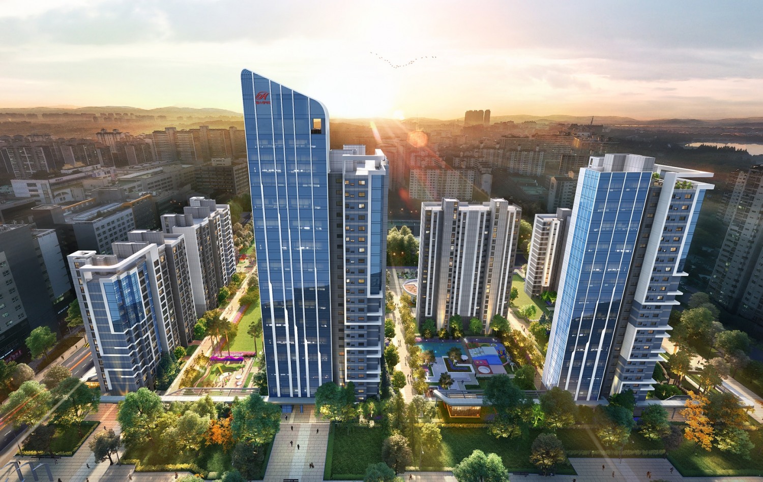 강선마을14단지 리모델링 조감도.(사진=현대건설)