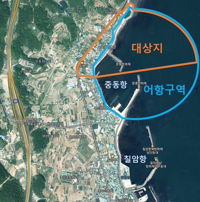 사업대상 위치도.(제공=부산 기장군)
