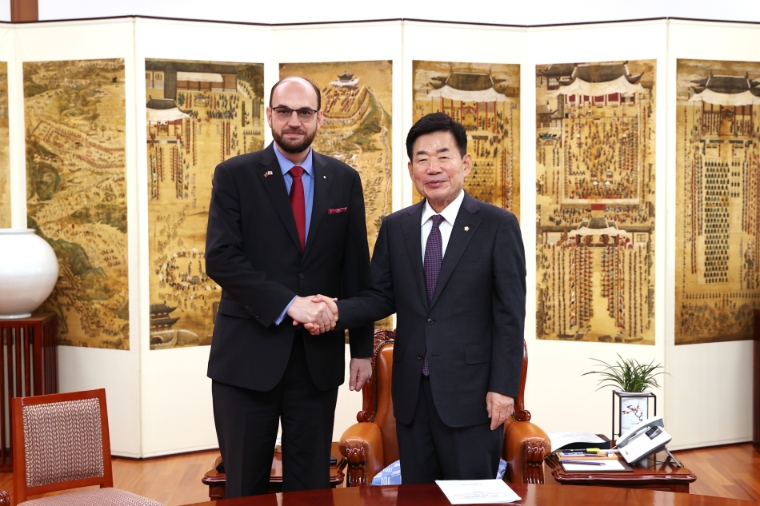 김진표 의장, 비간츠 주한 라트비아 대사 접견