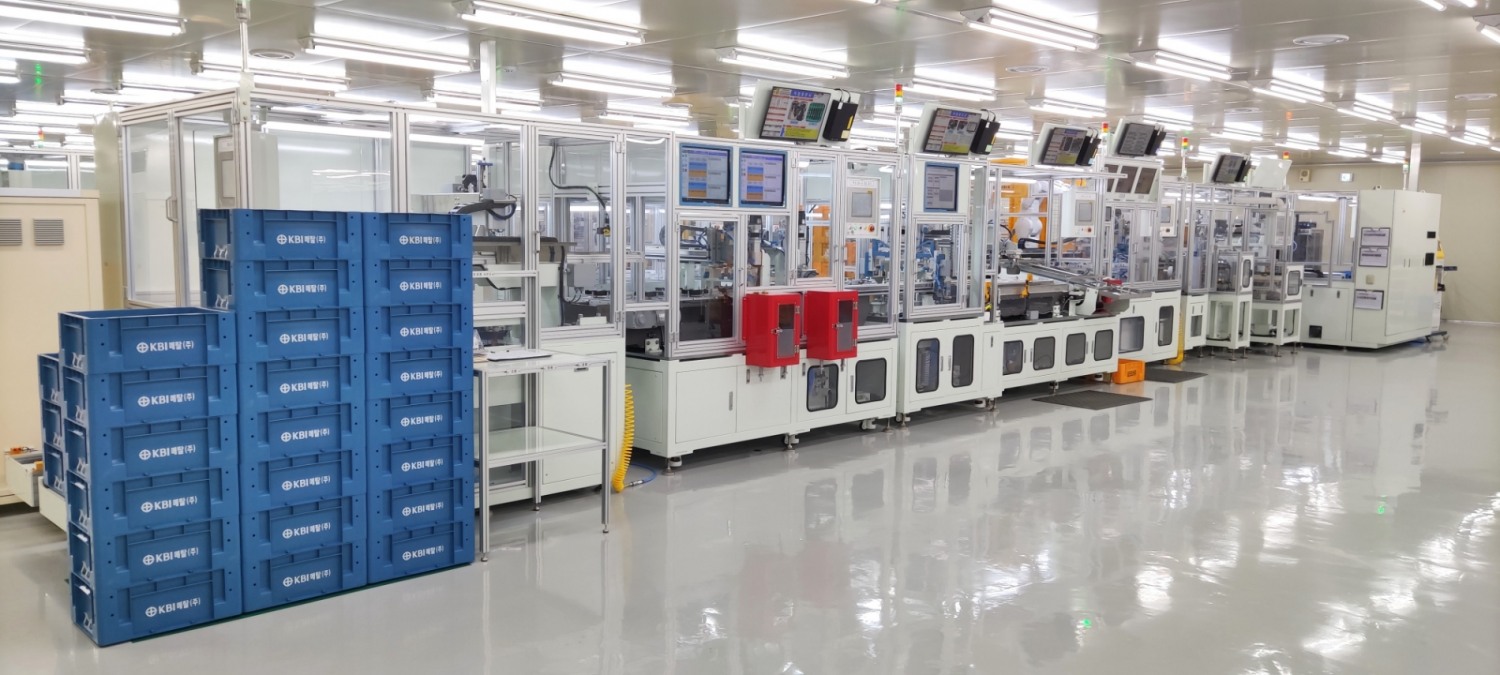 KBI메탈 통풍시트용 블로우 모터 생산 라인